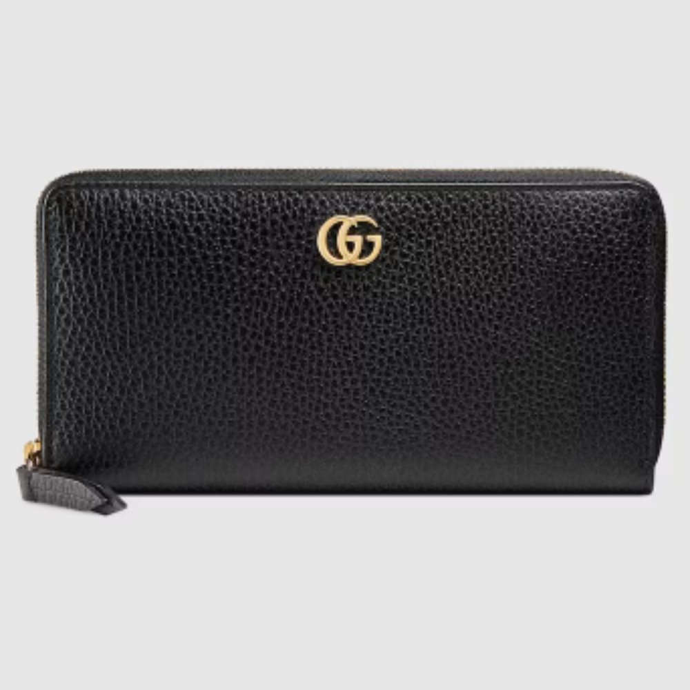 BRAND NEW - GUCCI LEATHER ZIP AROUND WALLET in Black!